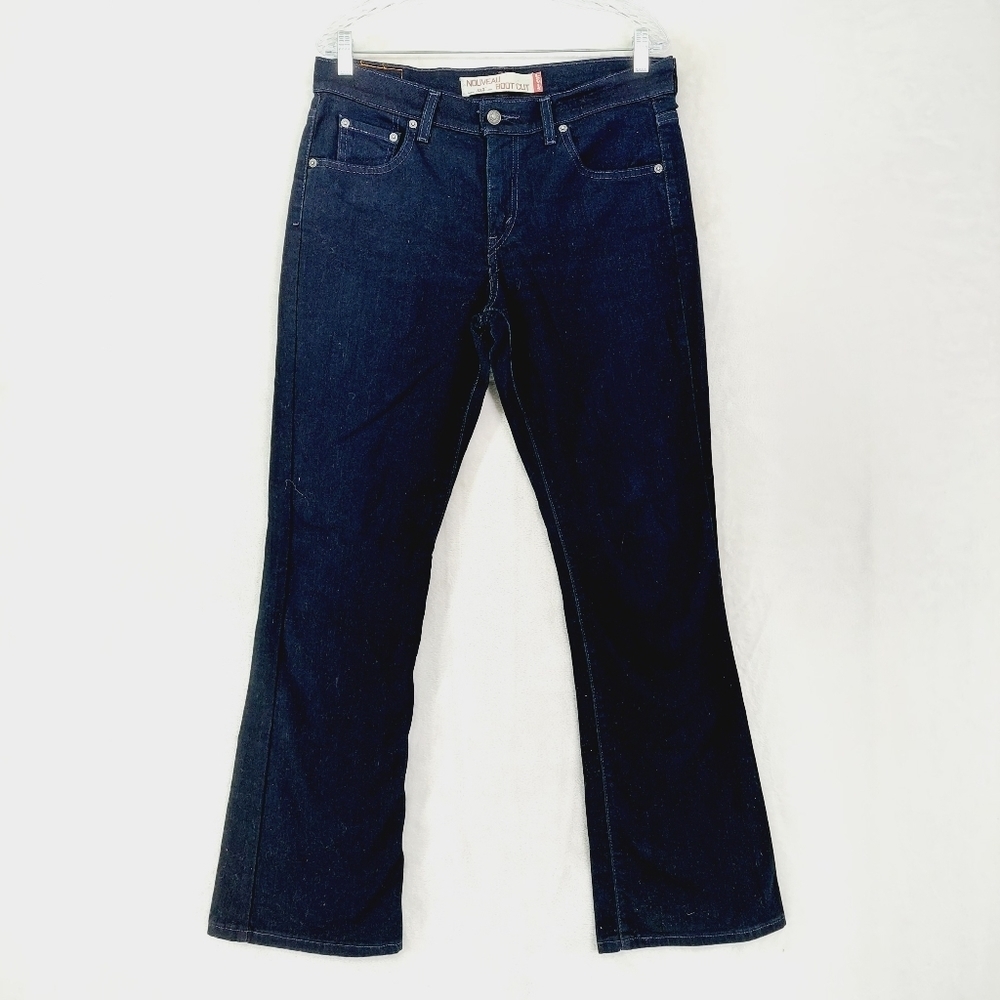 Levi's Black Cotton High Rise Boot Cut Jeans 2230